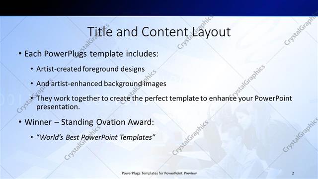 Title and Content presentation slide layout