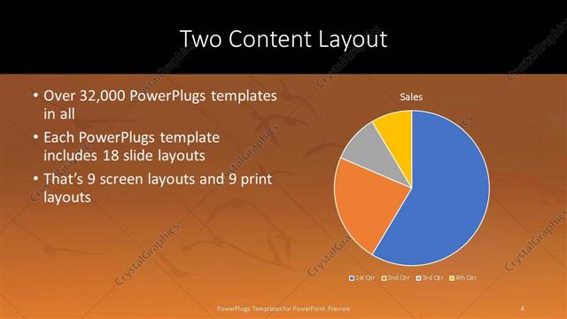 Two Content presentation slide layout