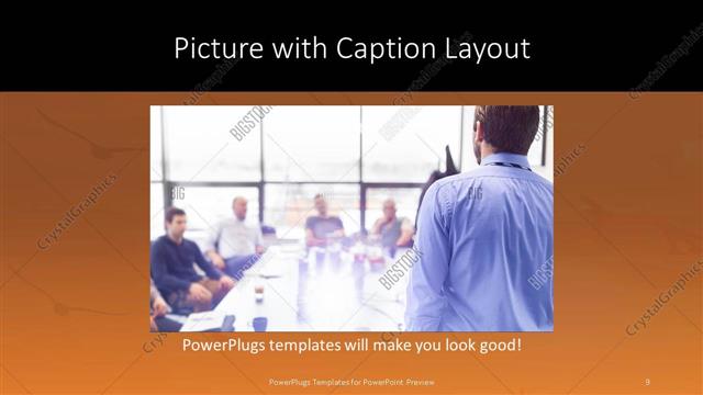 Picture with Caption presentation slide layout