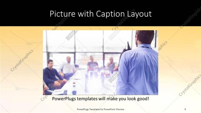 Picture with Caption presentation slide layout