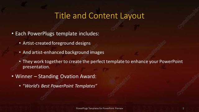 Title and Content presentation slide layout