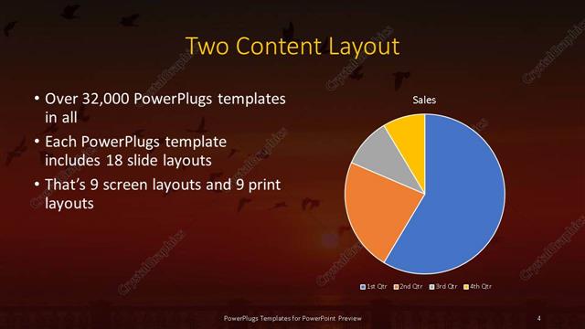 Two Content presentation slide layout
