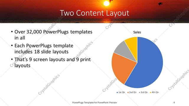 Two Content presentation slide layout
