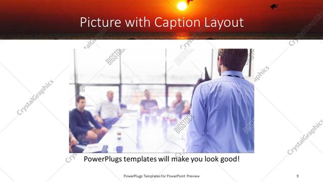 Picture with Caption presentation slide layout