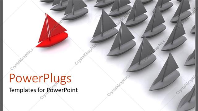  Presentation with lead - A lot of boats being lead by a red one