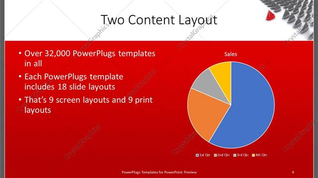 Two Content presentation slide layout