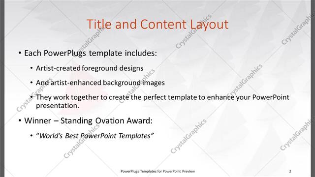 Title and Content presentation slide layout