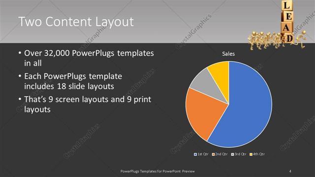 Two Content presentation slide layout