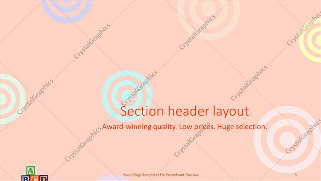 Section Header presentation slide layout