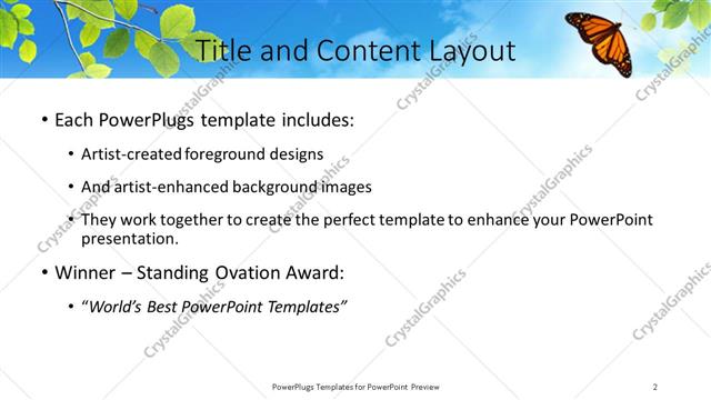 Title and Content presentation slide layout