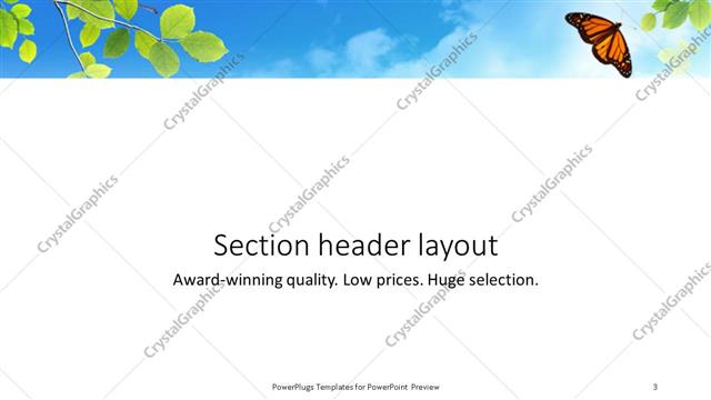 Section Header presentation slide layout
