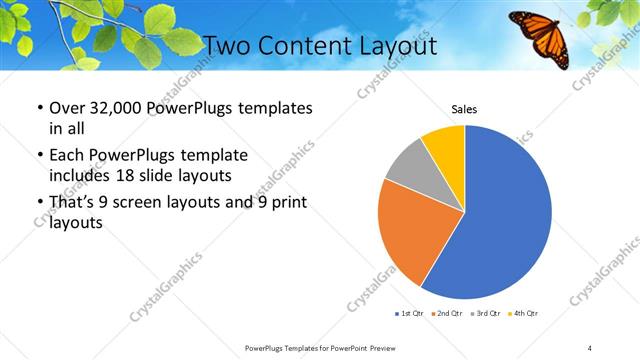 Two Content presentation slide layout