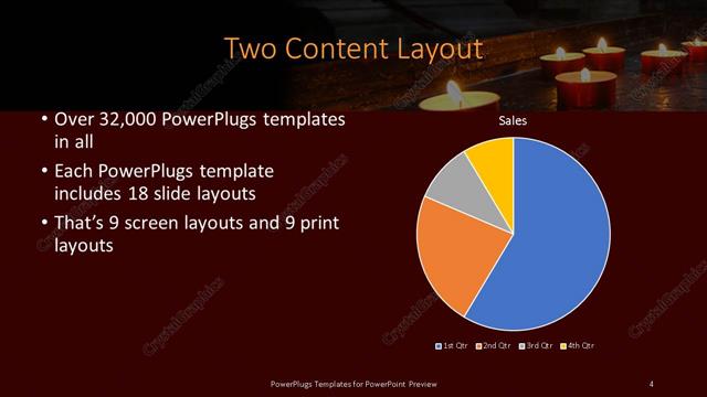 Two Content presentation slide layout