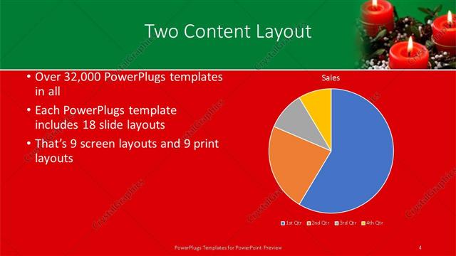 Two Content presentation slide layout