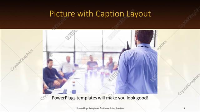 Picture with Caption presentation slide layout
