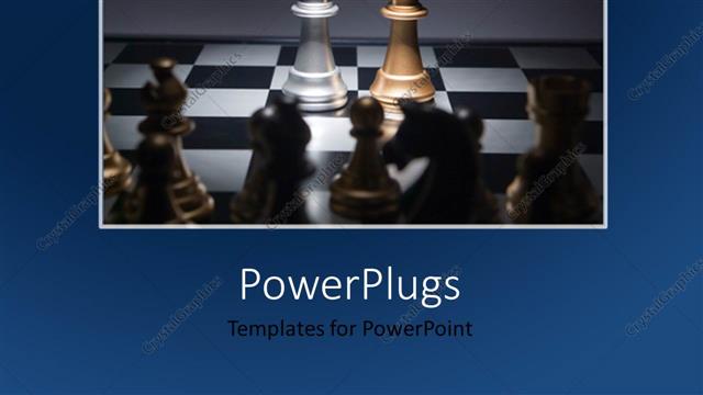  Presentation with chess - A lot of chess pieces with greyish background