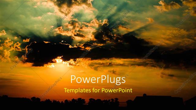  Presentation with summer - A lot of clouds on the sky with place for text