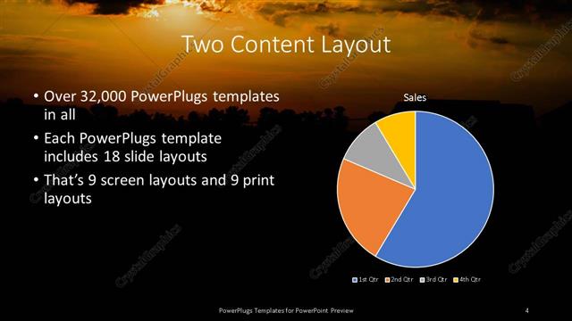 Two Content presentation slide layout