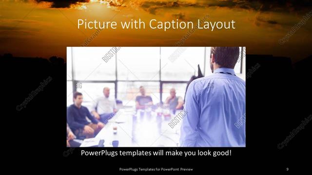 Picture with Caption presentation slide layout