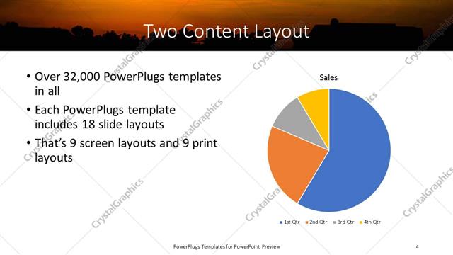 Two Content presentation slide layout
