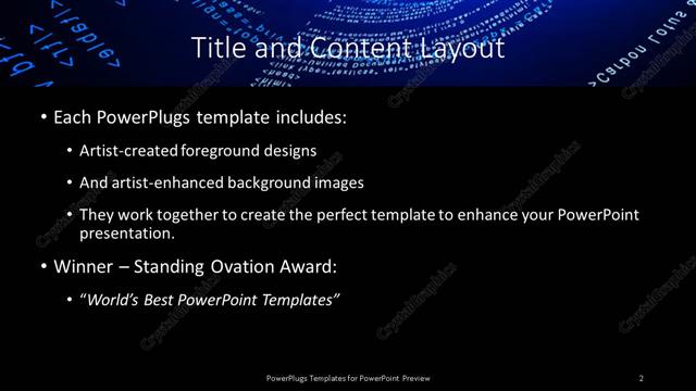 Title and Content presentation slide layout