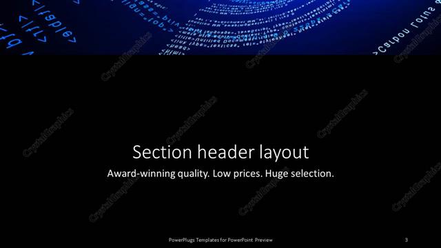 Section Header presentation slide layout