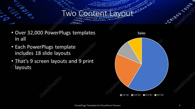 Two Content presentation slide layout