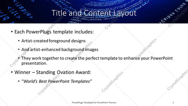 Title and Content presentation slide layout