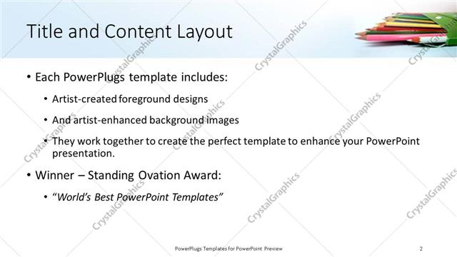 Title and Content presentation slide layout