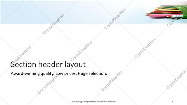 Section Header presentation slide layout