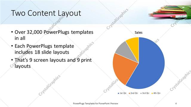 Two Content presentation slide layout