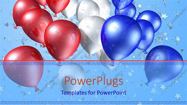  Presentation with balloons - A lot of colorful balloons with bluish background