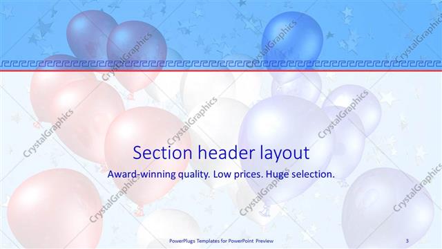 Section Header presentation slide layout