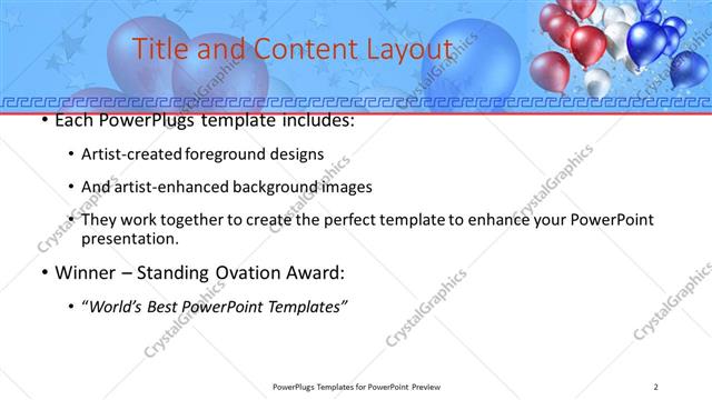 Title and Content presentation slide layout