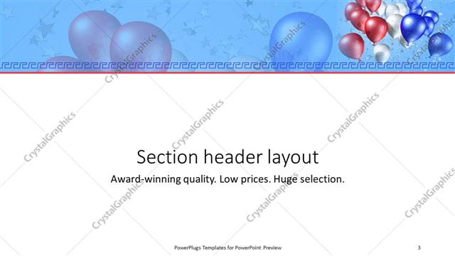 Section Header presentation slide layout