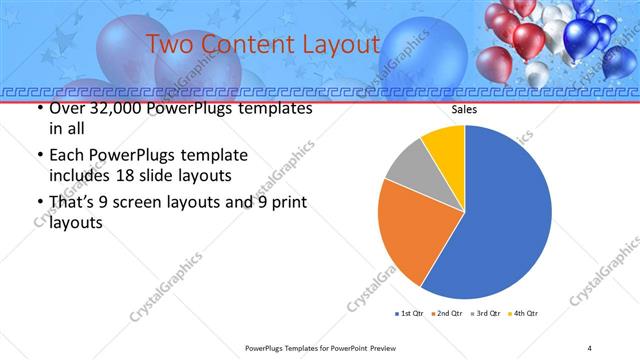 Two Content presentation slide layout