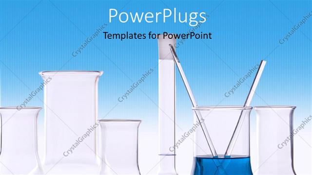  Presentation with science - A lot of colorful chemicals with bluish background