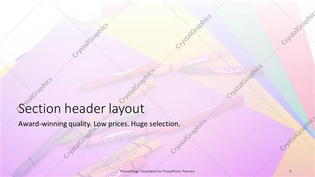 Section Header presentation slide layout