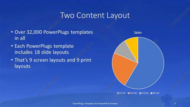 Two Content presentation slide layout