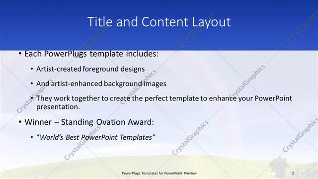 Title and Content presentation slide layout