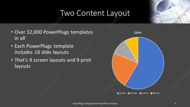 Two Content presentation slide layout