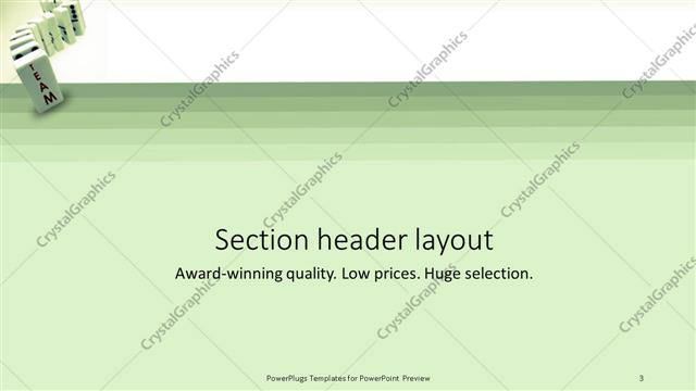 Section Header presentation slide layout