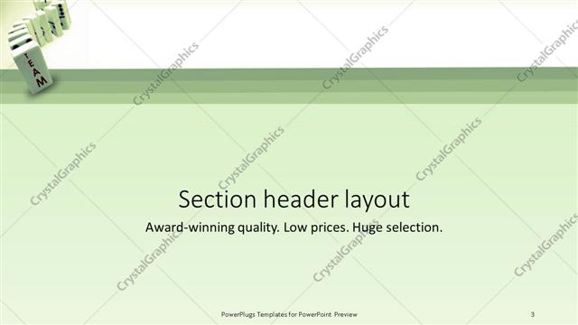Section Header presentation slide layout