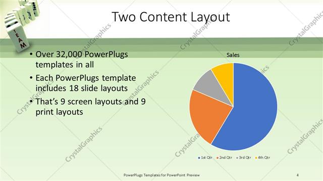 Two Content presentation slide layout