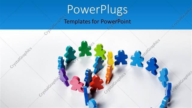  Presentation with networking - A lot of figures in circles with greyish background