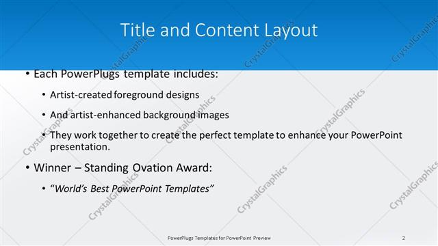 Title and Content presentation slide layout