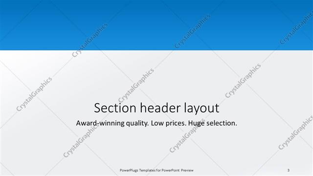 Section Header presentation slide layout