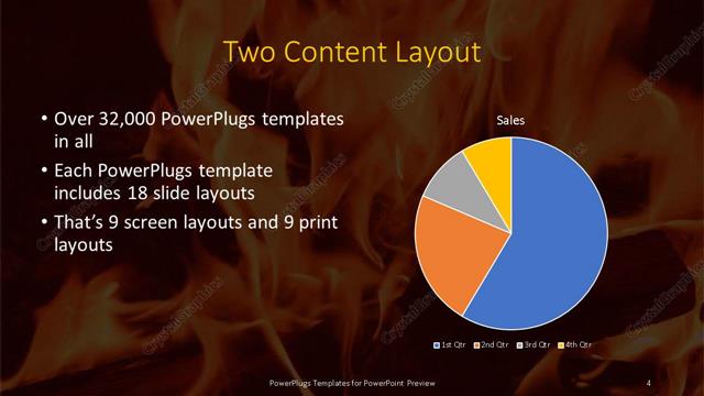 Two Content presentation slide layout