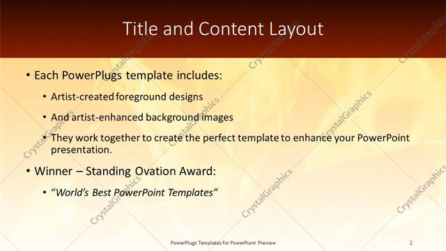 Title and Content presentation slide layout