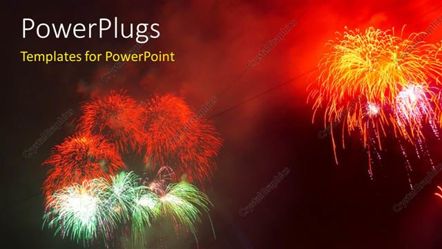  Presentation with fireworks - A lot of fireworks with ships in the sea